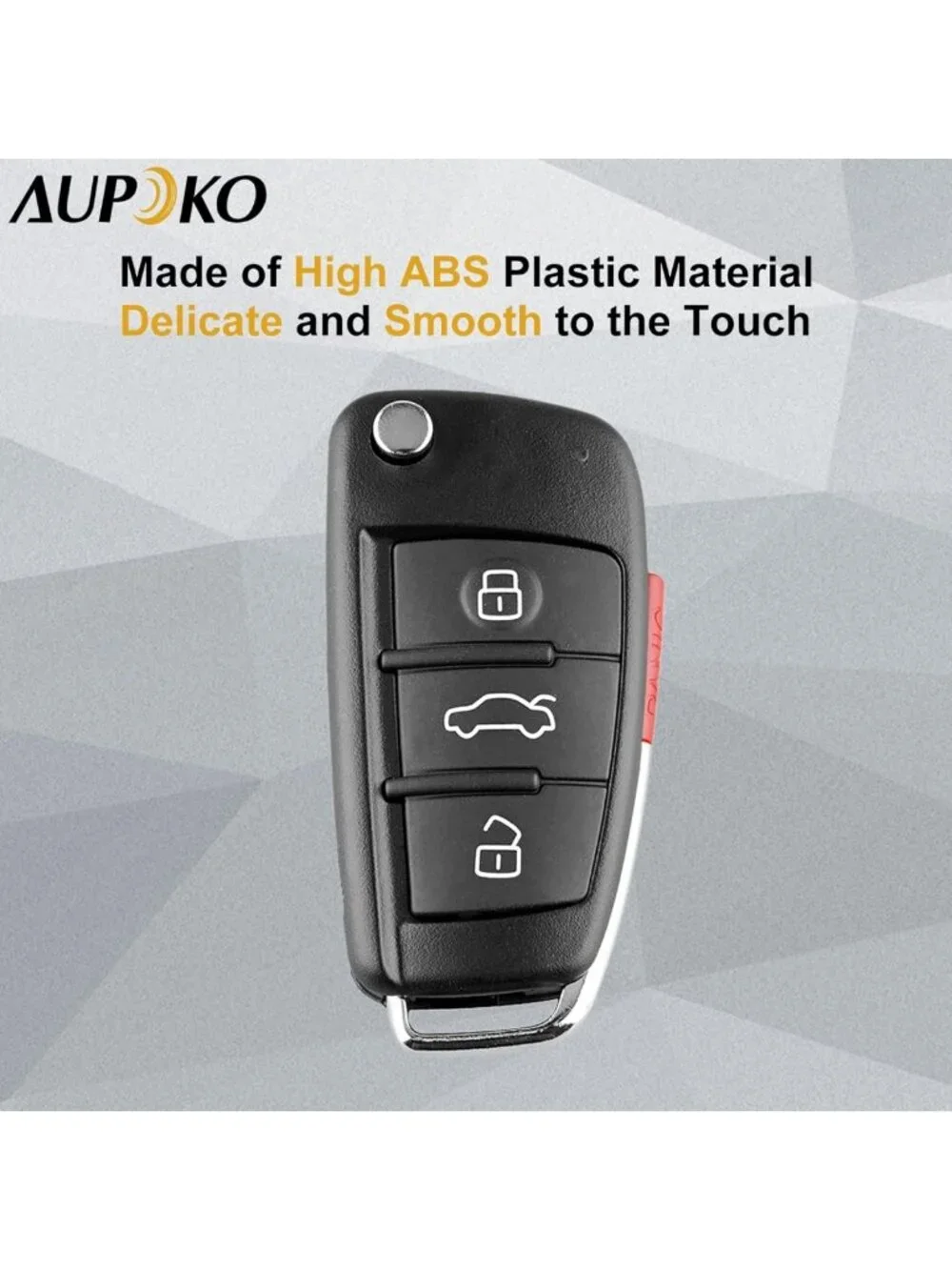 Keyless Entry Remote Key Shell Case, 3 Buttons, Compatible with Audi Models A3